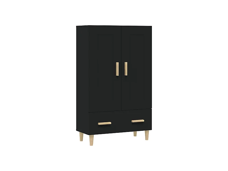 Buffet haut Noir 70x31x115 Bois d'ingénierie