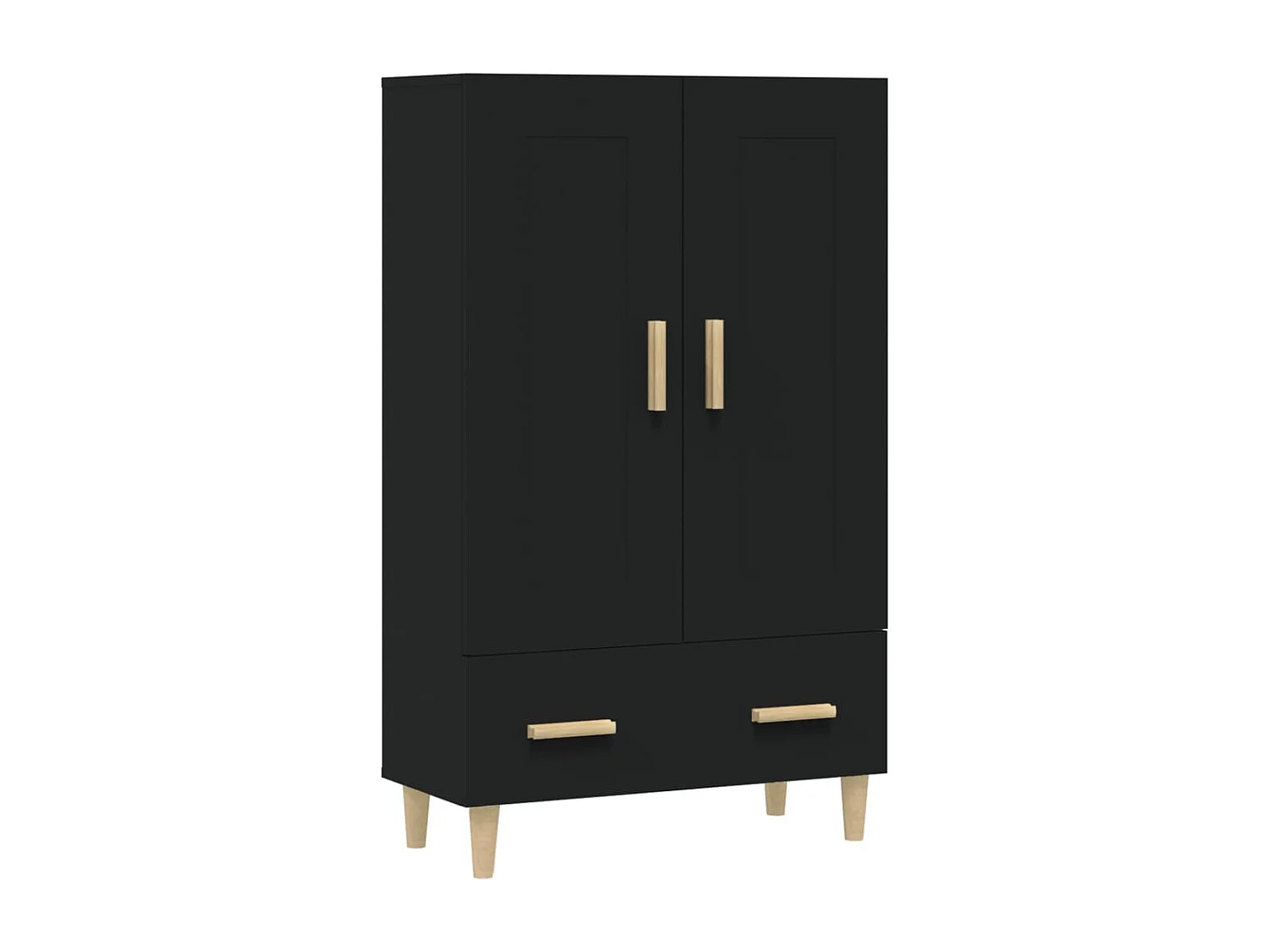 Buffet haut Noir 70x31x115 Bois d'ingénierie