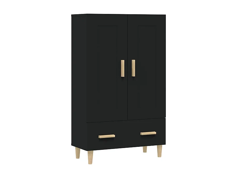 Buffet haut Noir 70x31x115 Bois d'ingénierie
