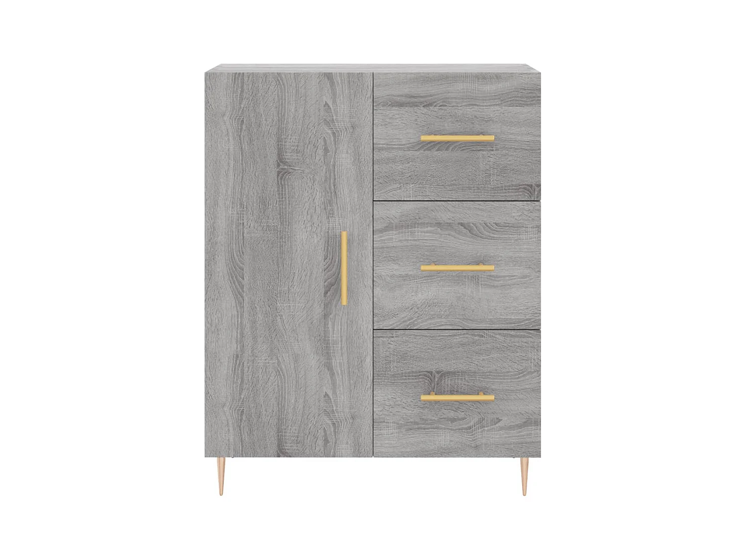 Buffet haut Sonoma gris 69,5x34x180 Bois d'ingénierie