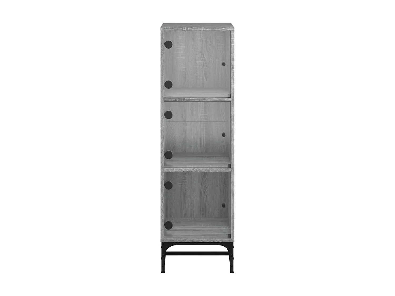 Buffet avec portes en verre sonoma gris 35x37x120