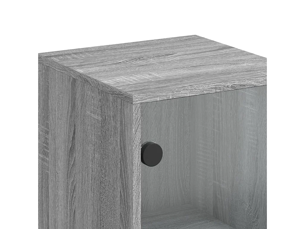 Buffet avec portes en verre sonoma gris 35x37x120