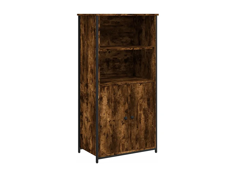 Buffet haut chêne fumé 62x36x121,5 bois d'ingénierie
