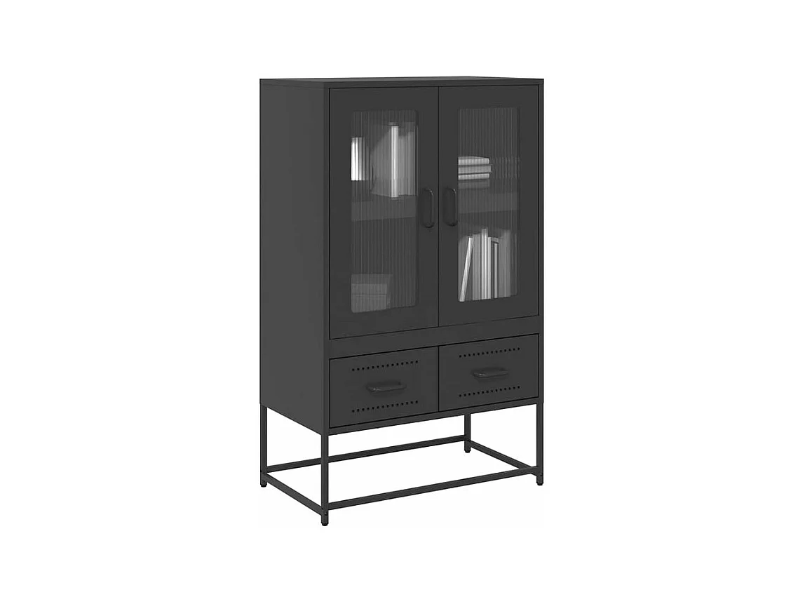 Buffet haut noir 68x39x111,5 acier