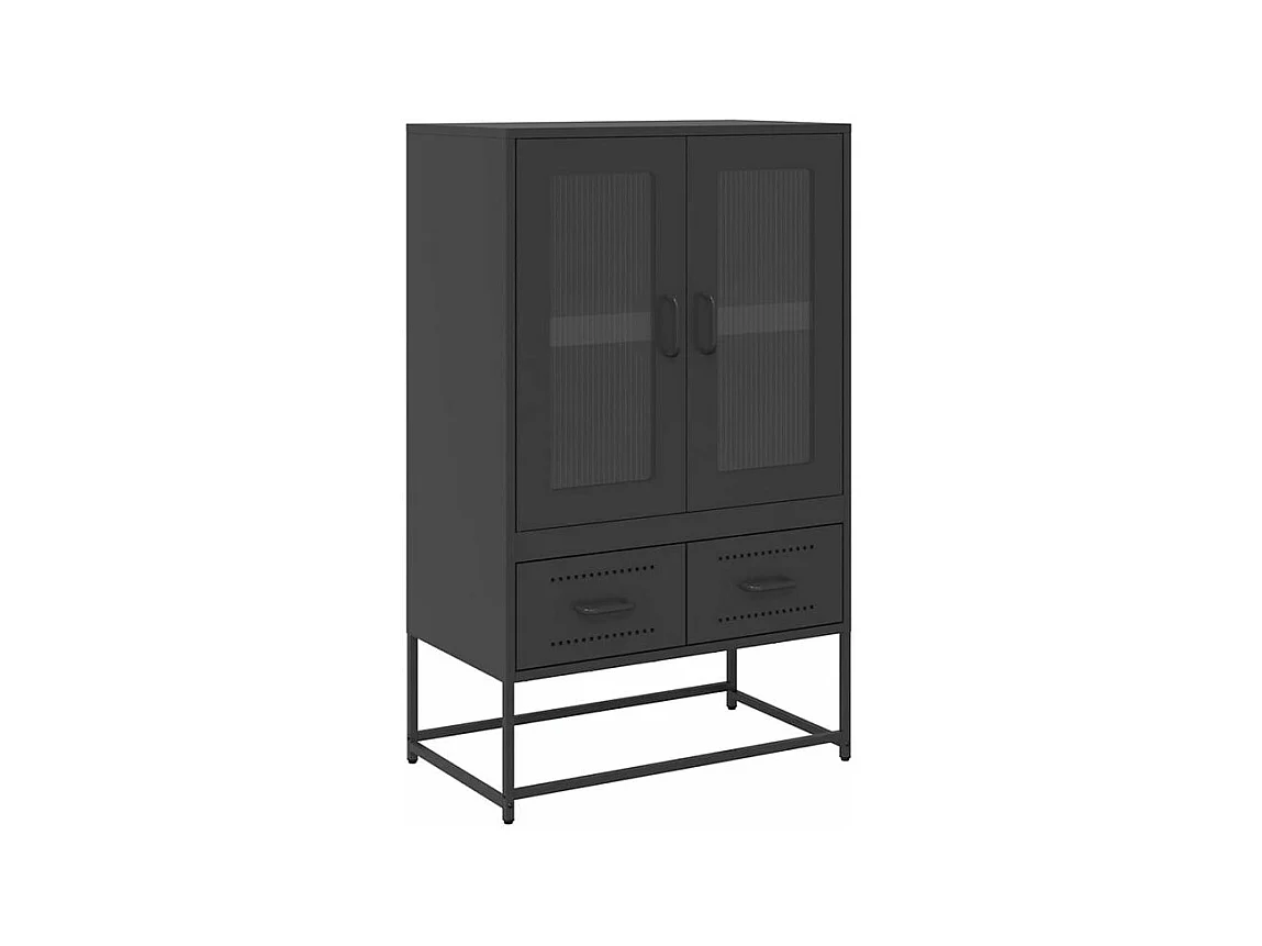 Buffet haut noir 68x39x111,5 acier