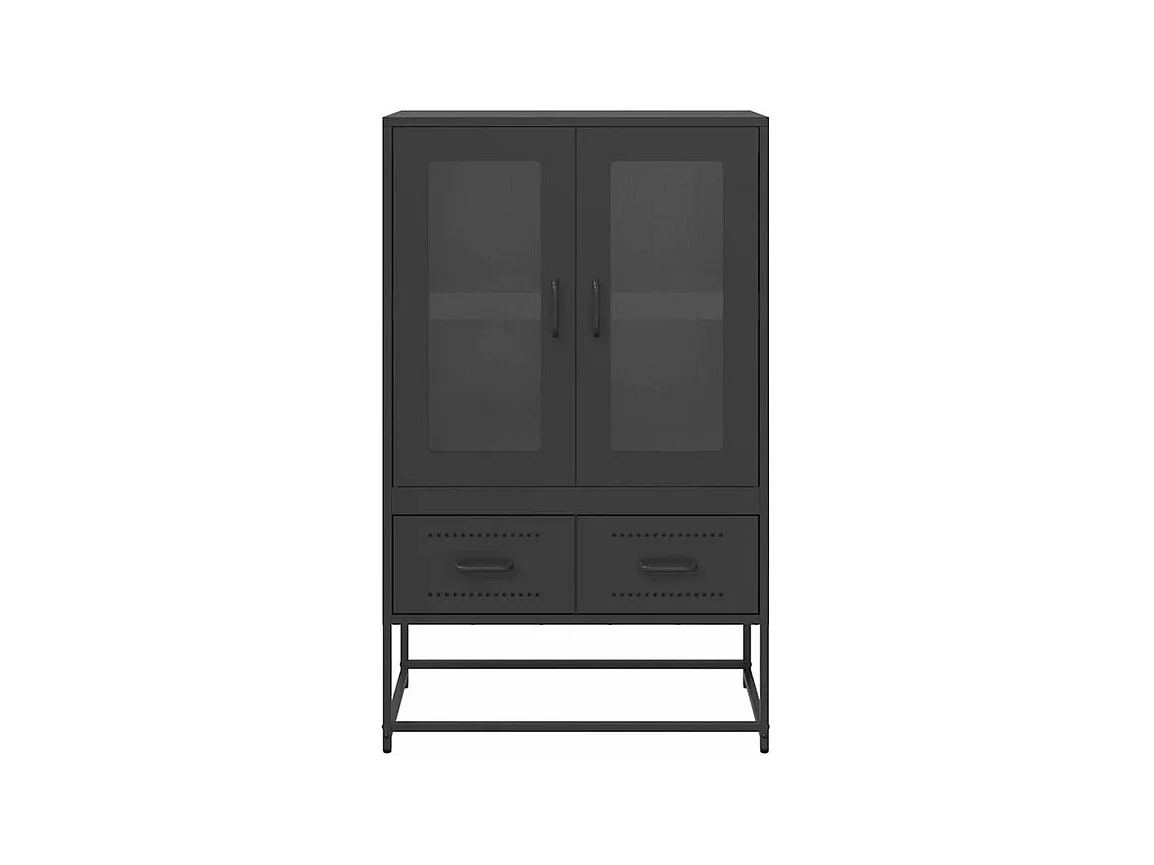 Buffet haut noir 68x39x111,5 acier