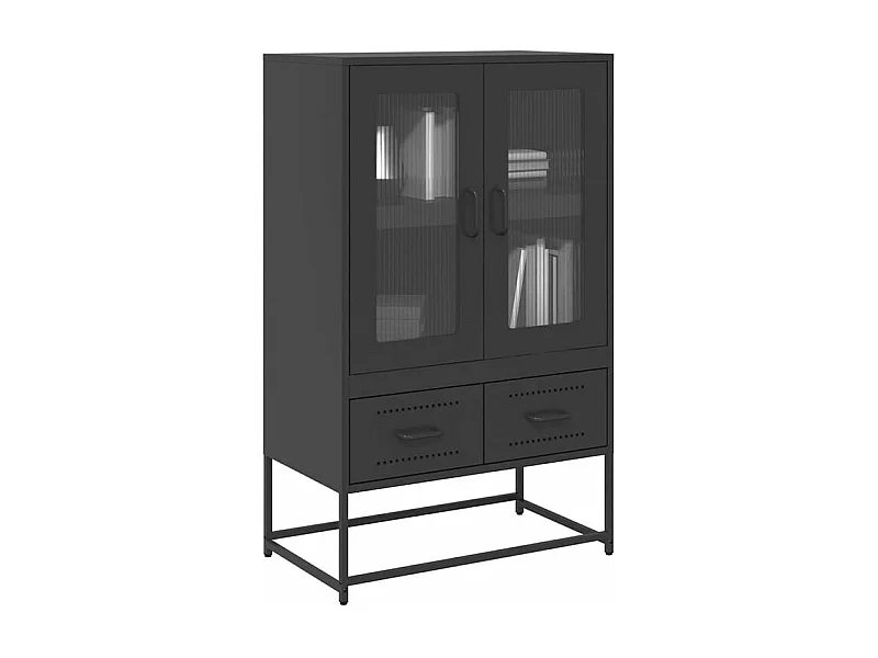 Buffet haut noir 68x39x111,5 acier