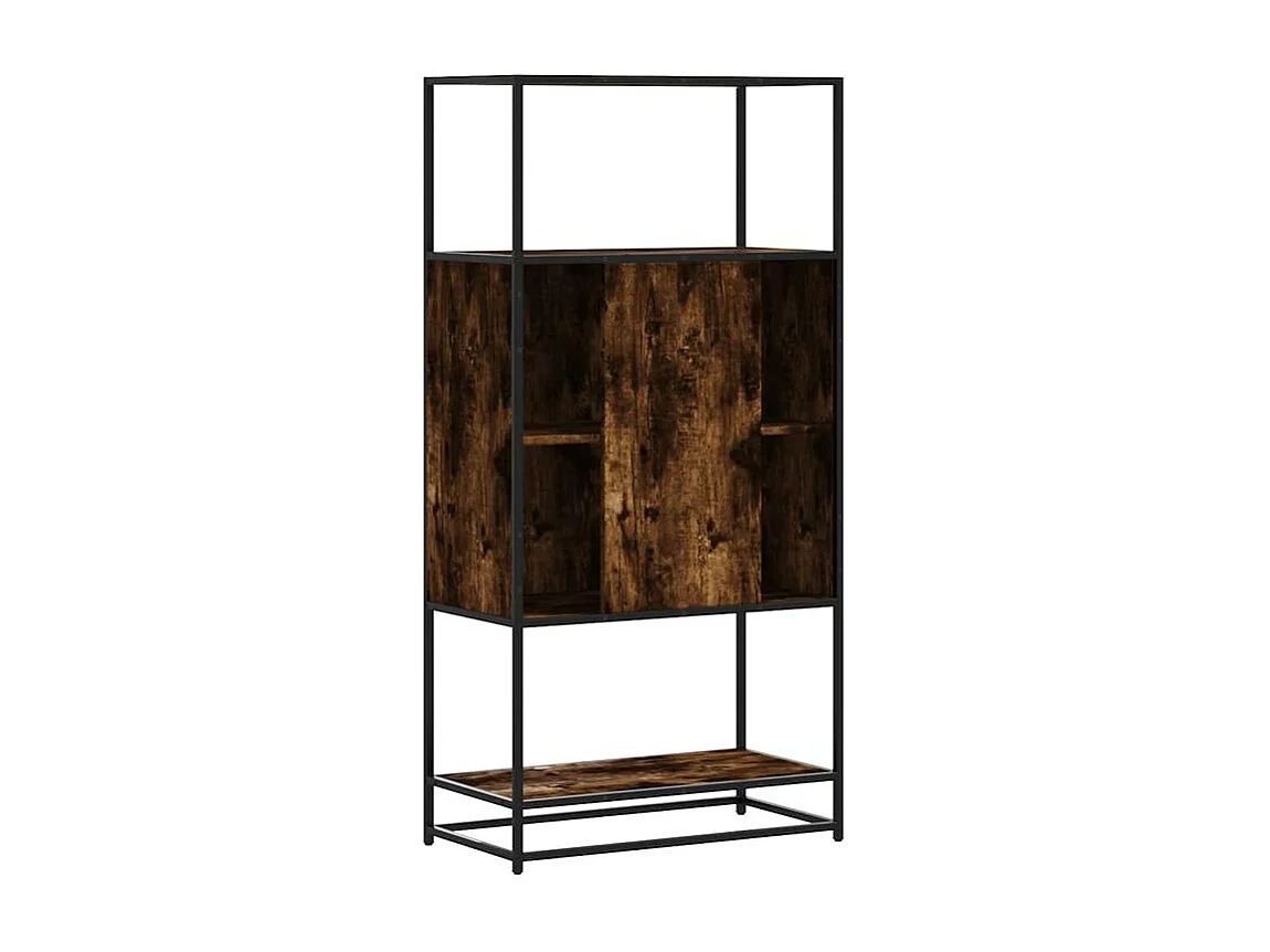 Buffet haut chêne fumé 68x35x139 bois d'ingénierie métal