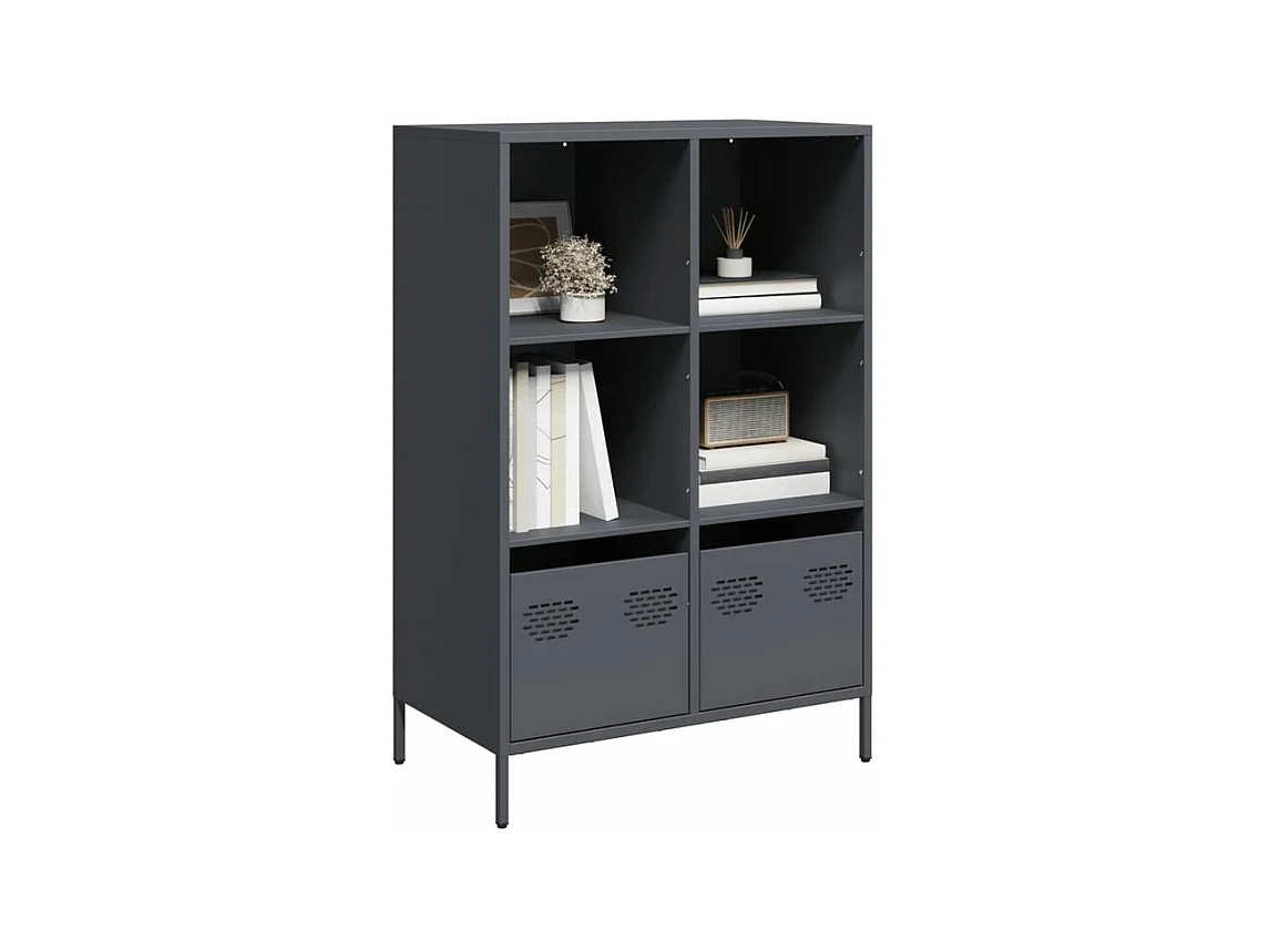 Buffet haut anthracite 68x39x103,5 acier