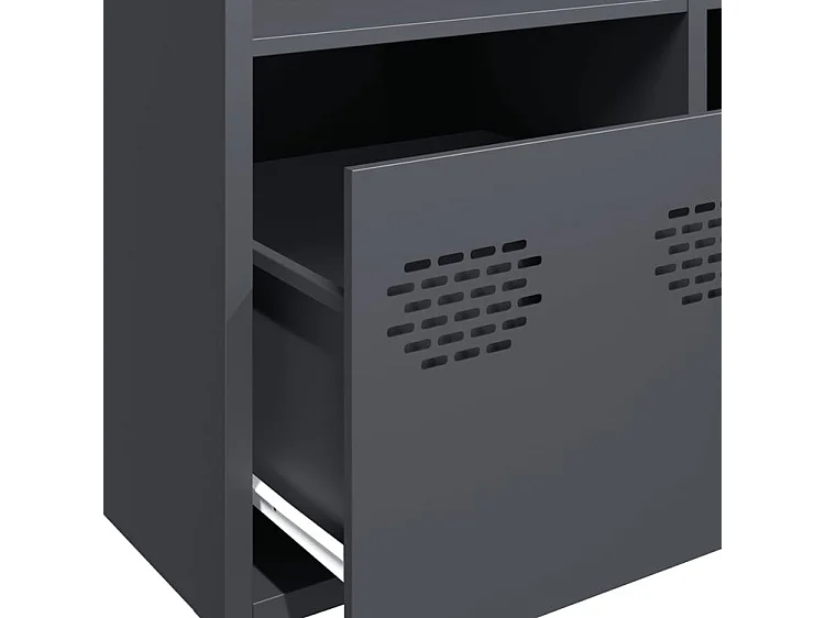 Buffet haut anthracite 68x39x103,5 acier