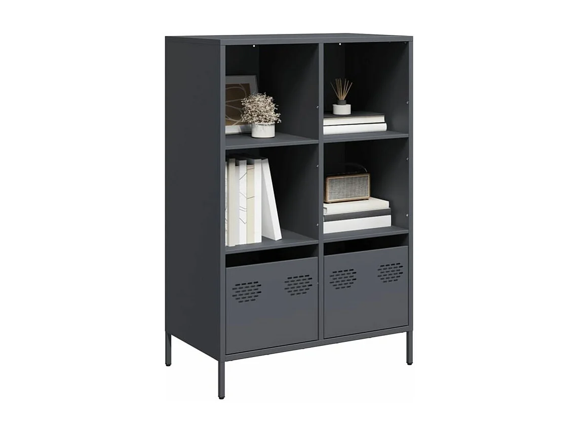 Buffet haut anthracite 68x39x103,5 acier