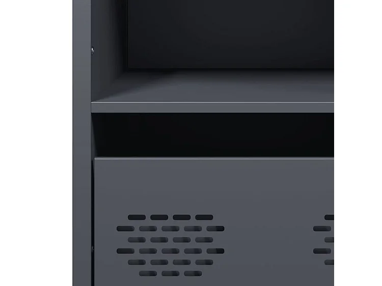 Buffet haut anthracite 68x39x103,5 acier