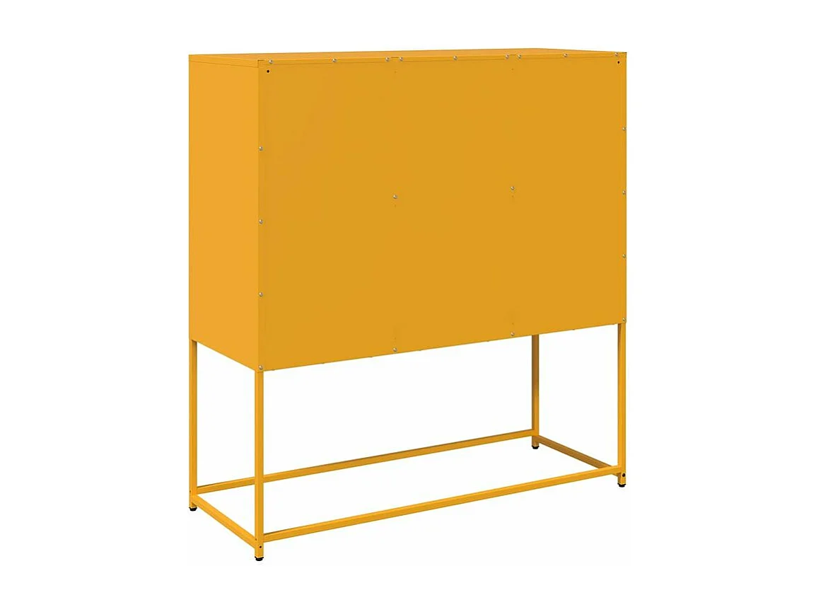 Buffet jaune moutarde 100,5x39x107 acier laminé à froid
