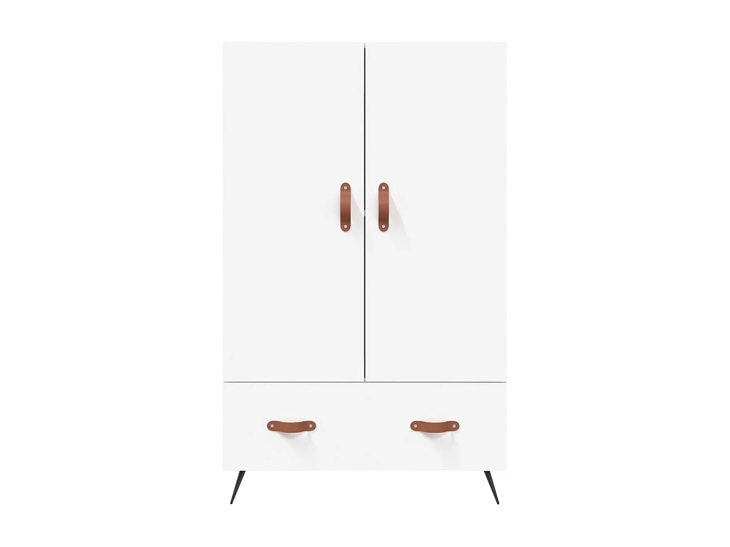 Buffet haut blanc 69,5x31x115 bois d'ingénierie