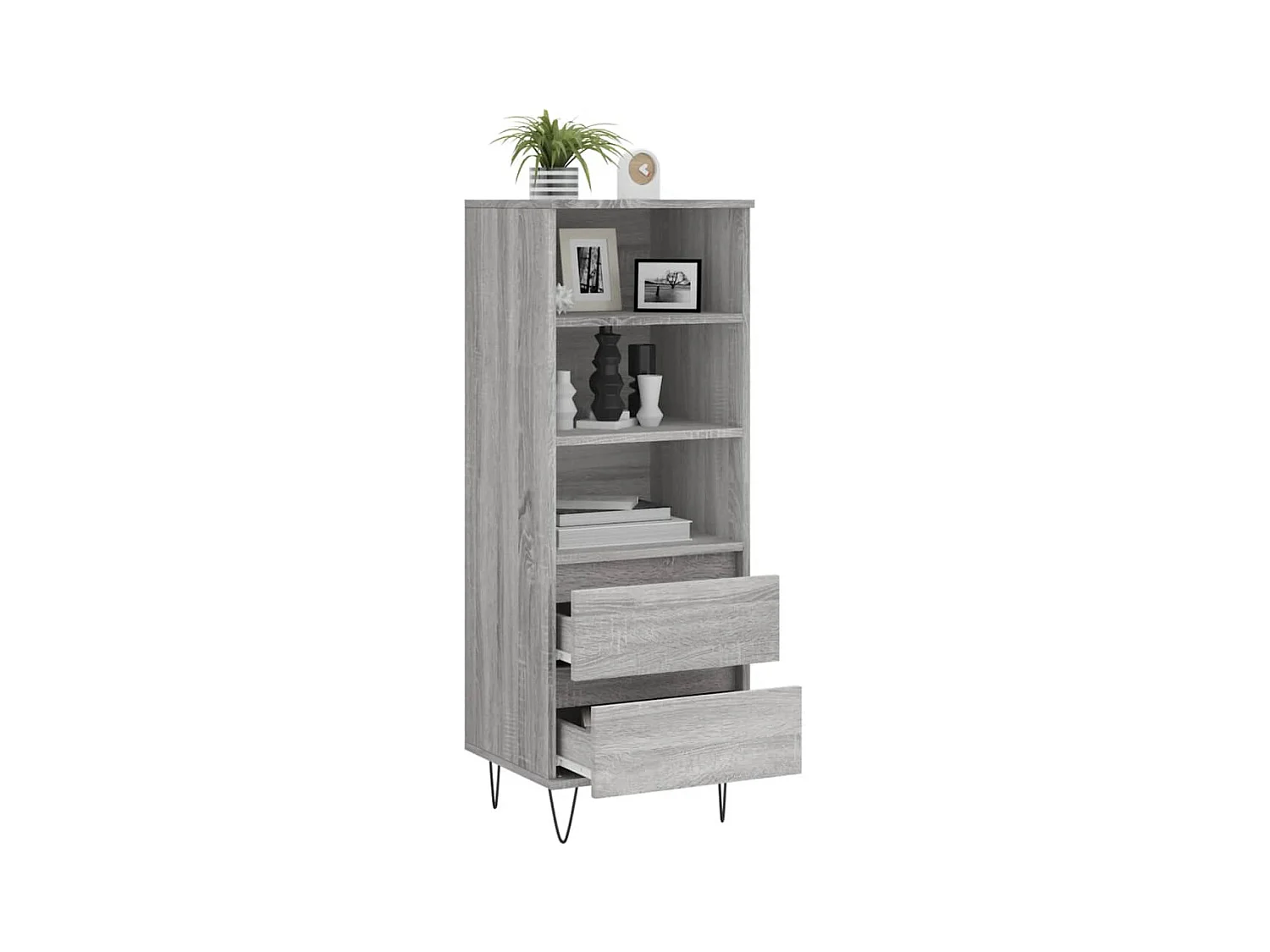 Buffet haut Sonoma gris 40x36x110 Bois d'ingénierie