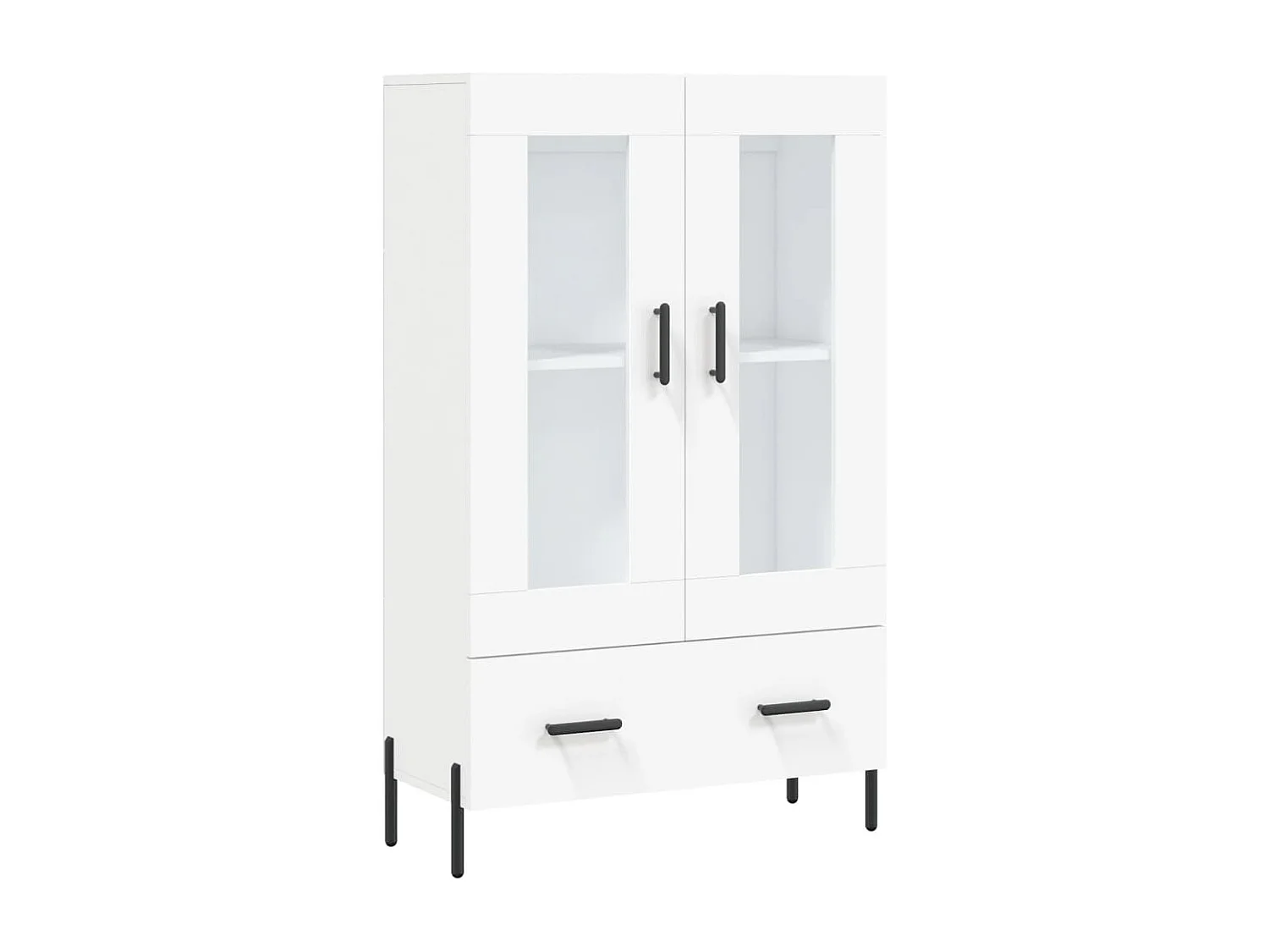 Buffet haut blanc 69,5x31x115 bois d'ingénierie