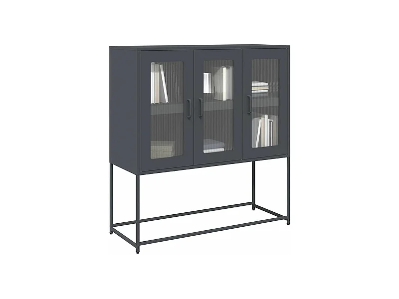 Buffet anthracite 100,5x39x107 acier laminé à froid