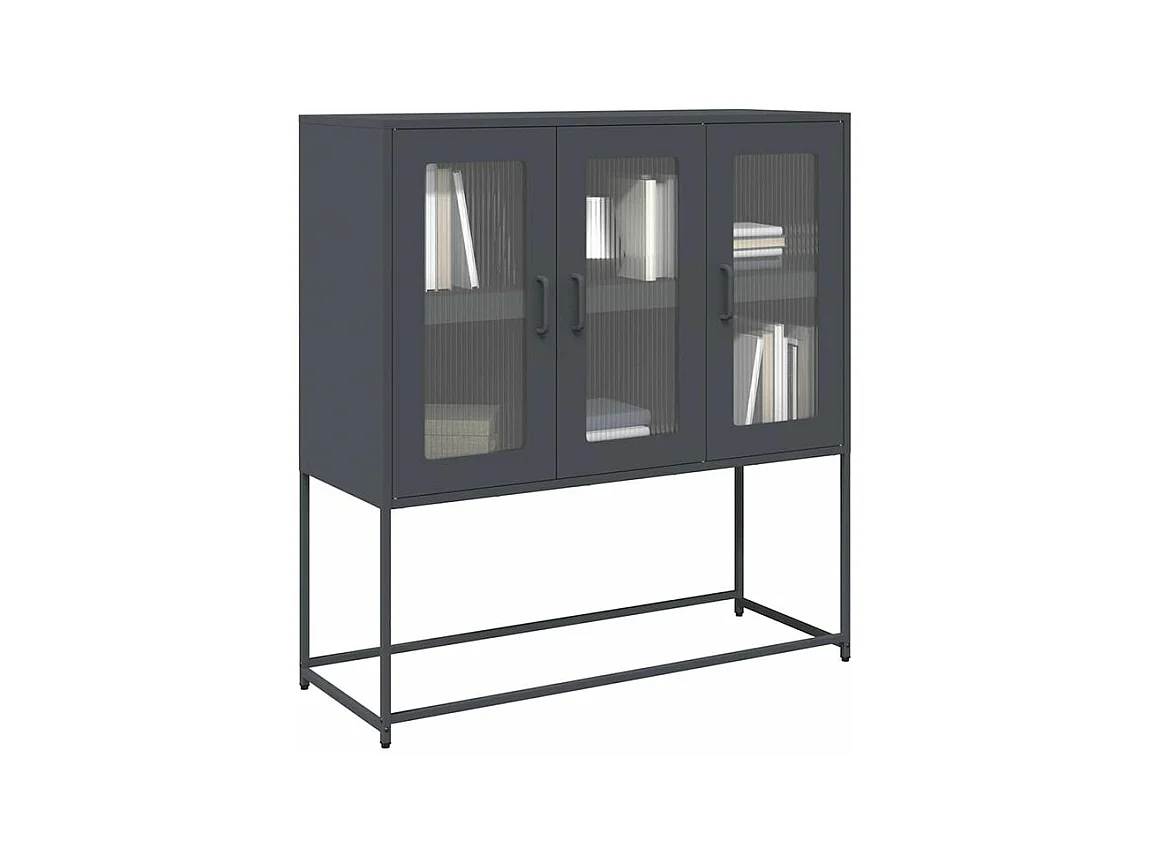 Buffet anthracite 100,5x39x107 acier laminé à froid
