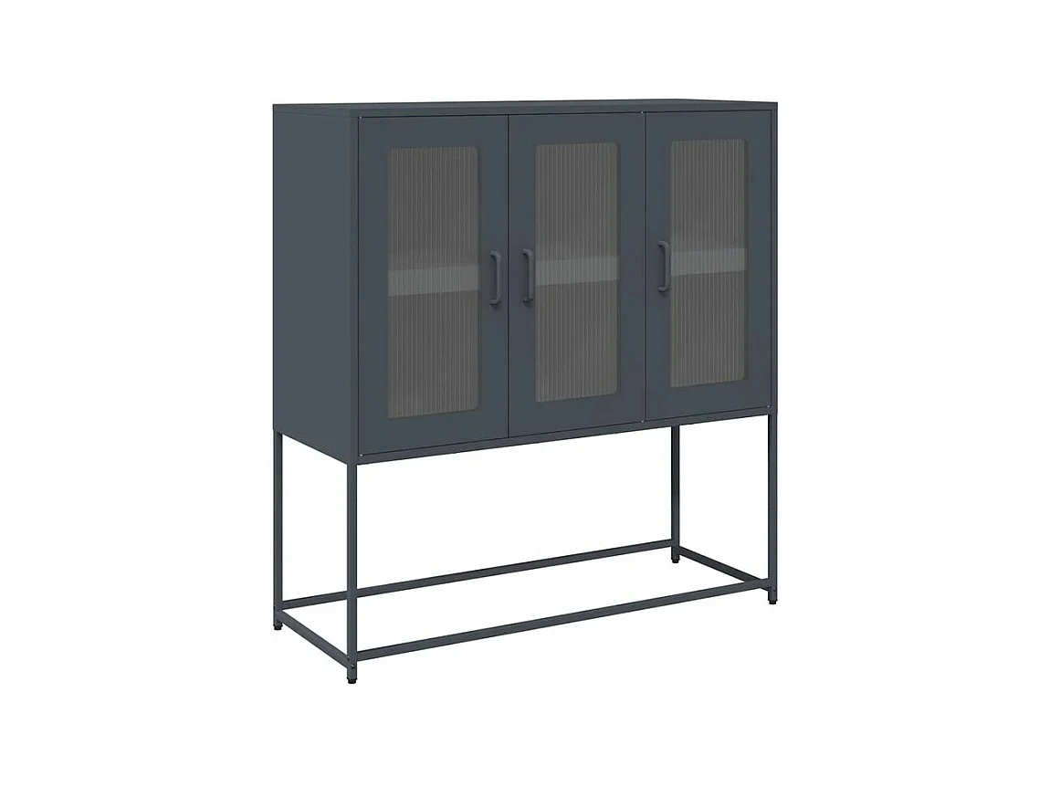 Buffet anthracite 100,5x39x107 acier laminé à froid