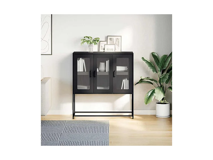 Buffet anthracite 100,5x39x107 acier laminé à froid