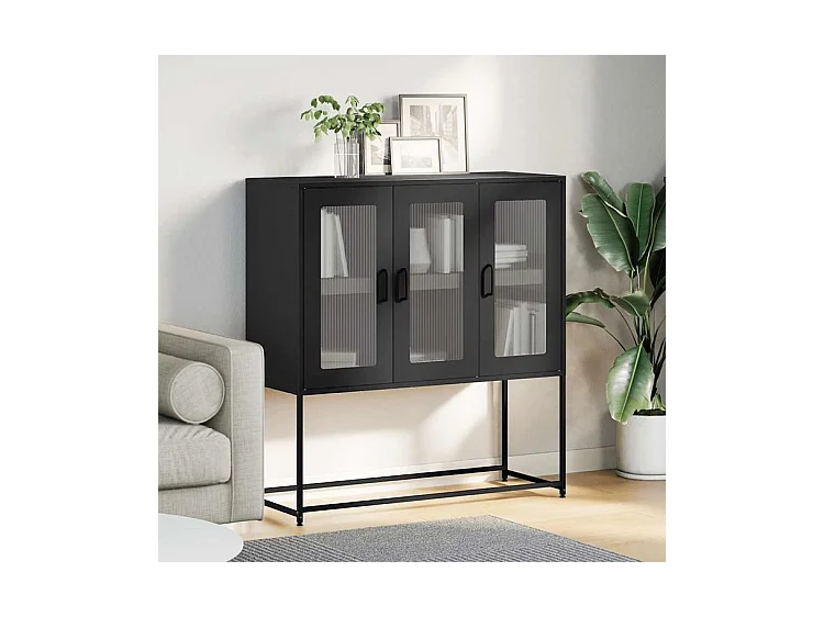 Buffet anthracite 100,5x39x107 acier laminé à froid