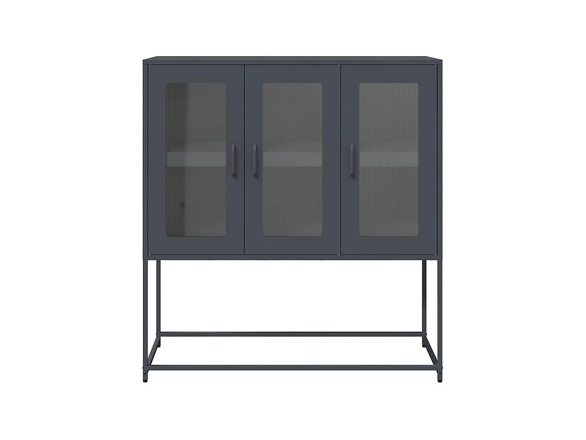 Buffet anthracite 100,5x39x107 acier laminé à froid