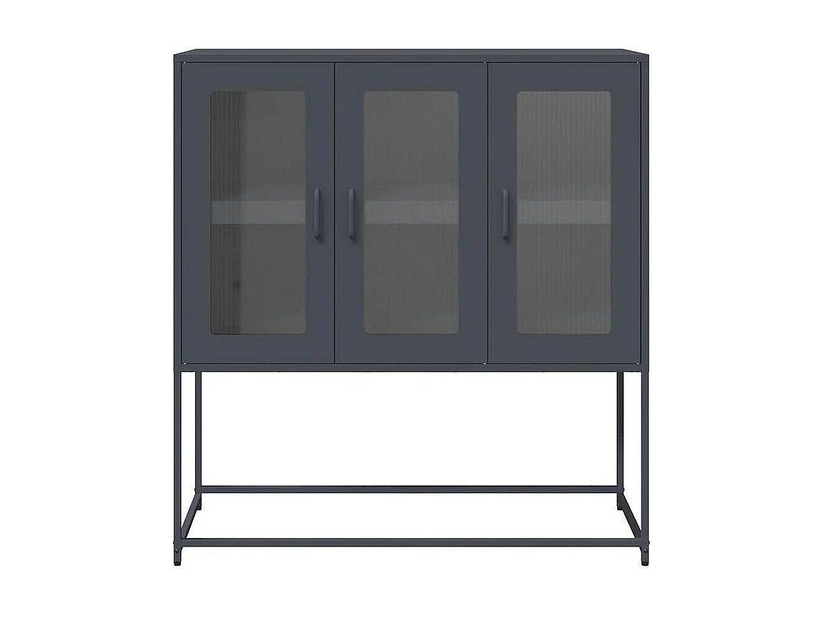Buffet anthracite 100,5x39x107 acier laminé à froid