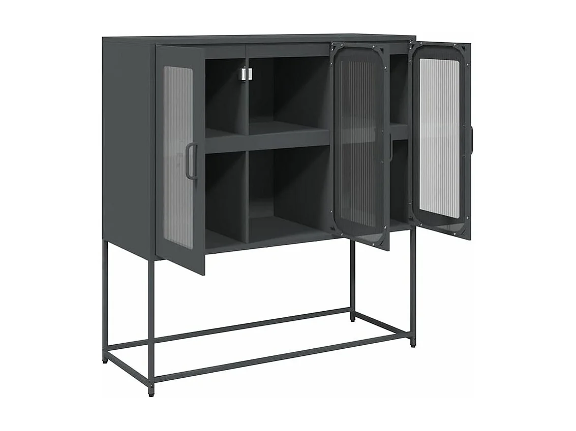 Buffet anthracite 100,5x39x107 acier laminé à froid