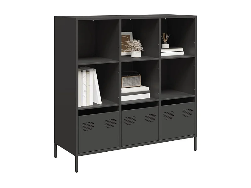 Buffet haut noir 101,5x39x103,5 acier