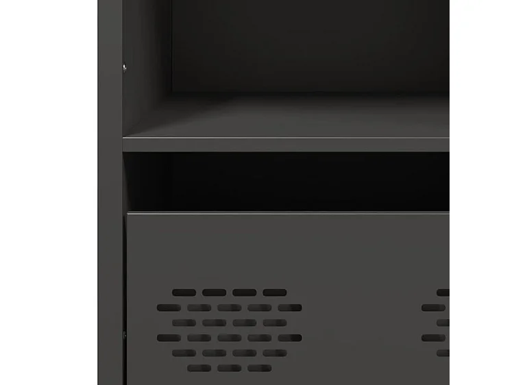 Buffet haut noir 101,5x39x103,5 acier