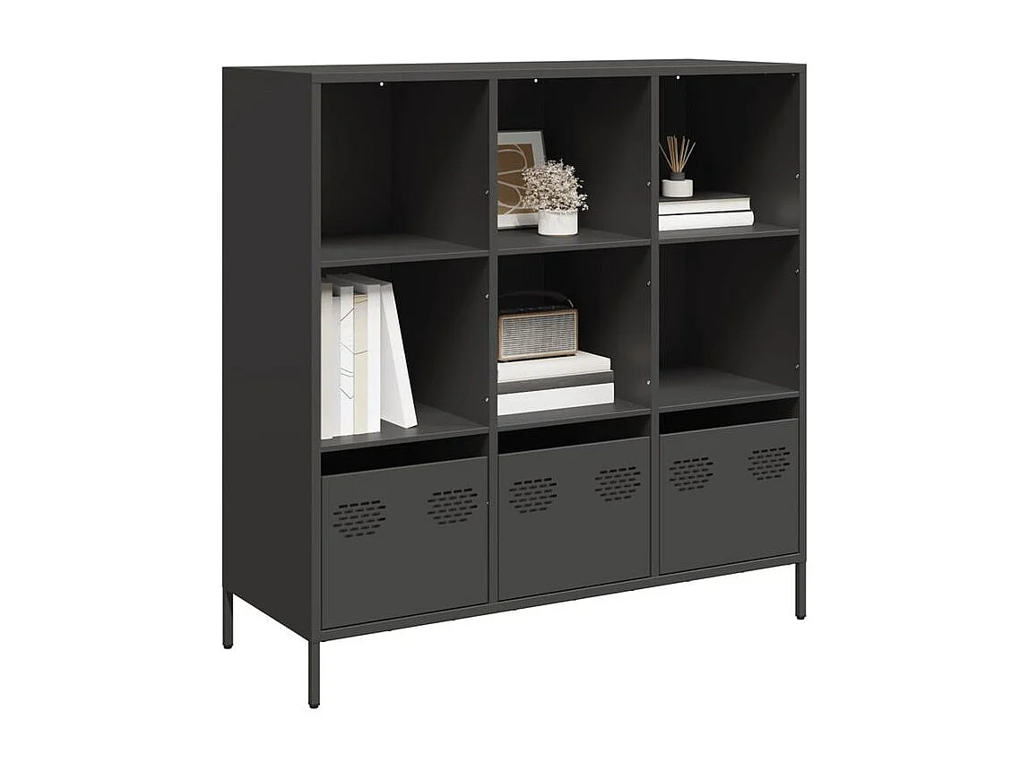 Buffet haut noir 101,5x39x103,5 acier