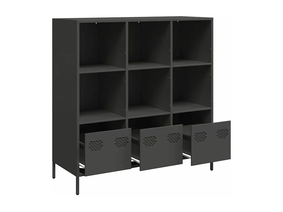 Buffet haut noir 101,5x39x103,5 acier