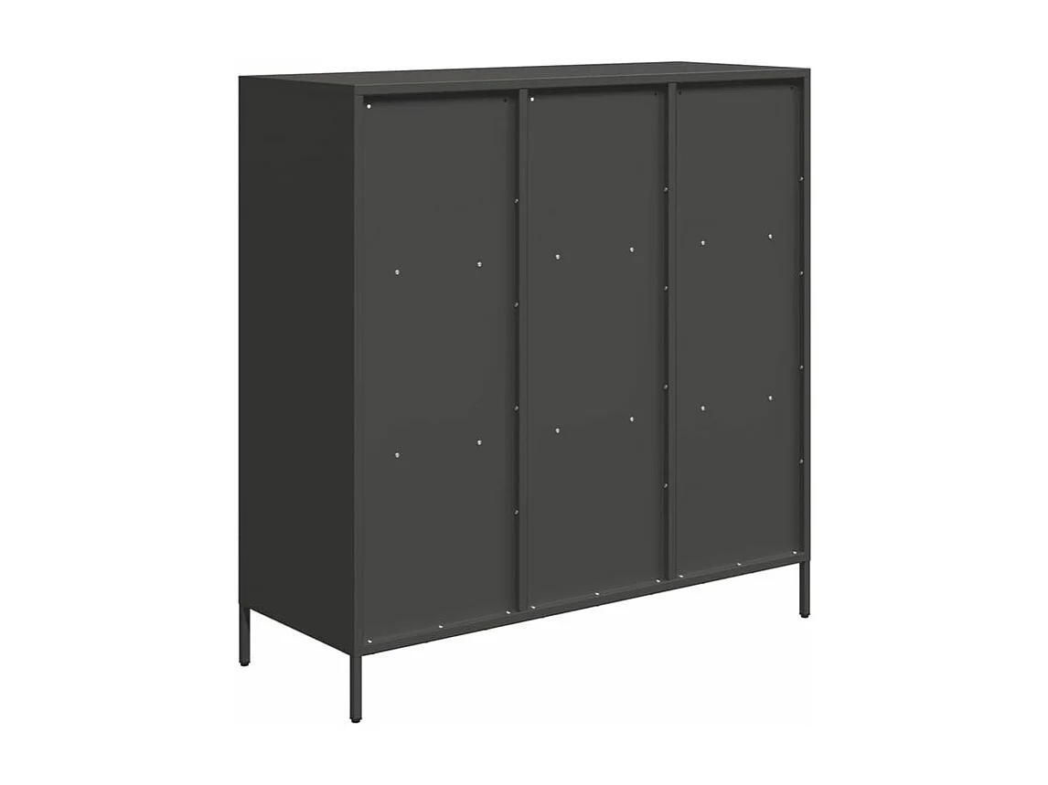 Buffet haut noir 101,5x39x103,5 acier
