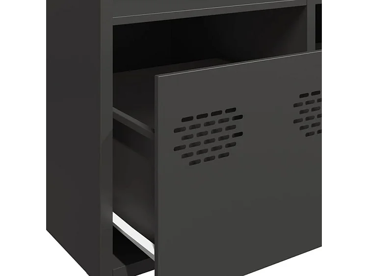 Buffet haut noir 101,5x39x103,5 acier