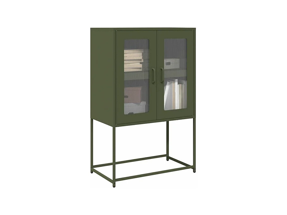 Buffet haut vert olive 68x39x107 acier