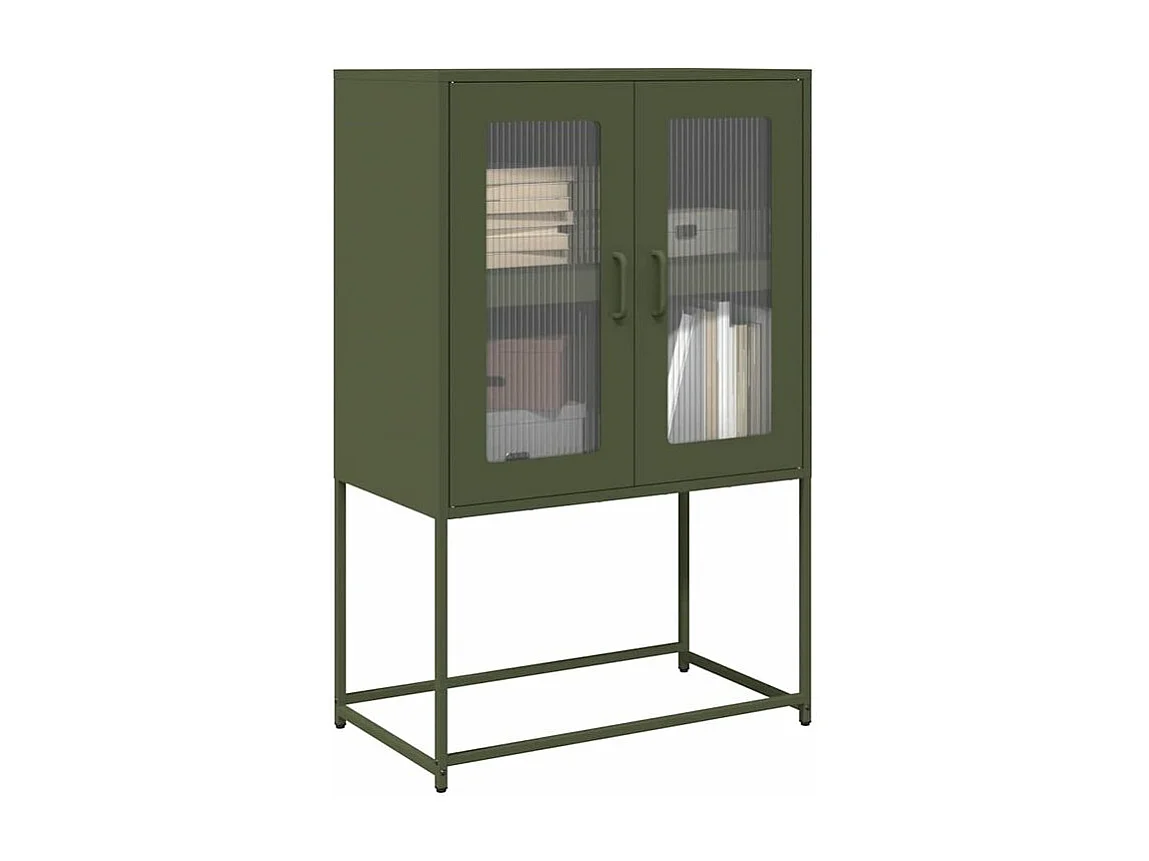 Buffet haut vert olive 68x39x107 acier