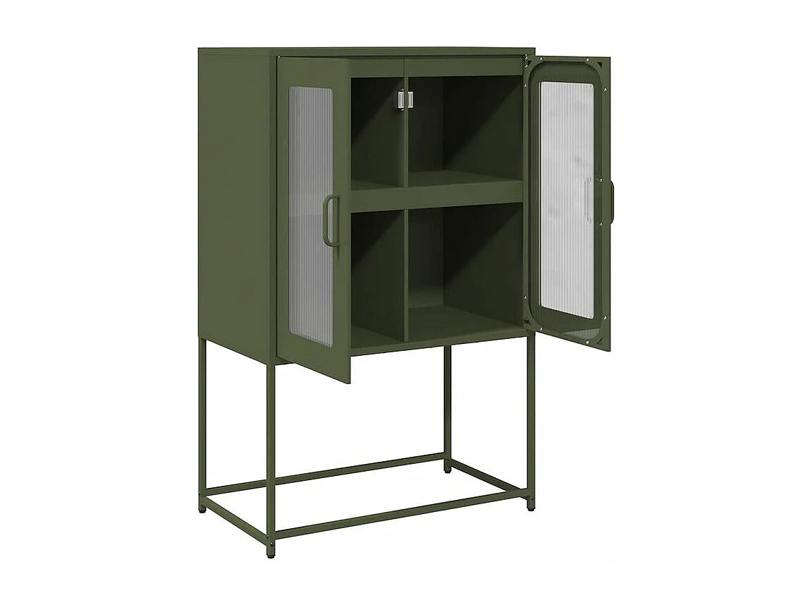 Buffet haut vert olive 68x39x107 acier