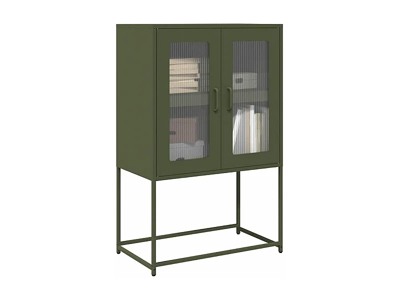 Buffet haut vert olive 68x39x107 acier