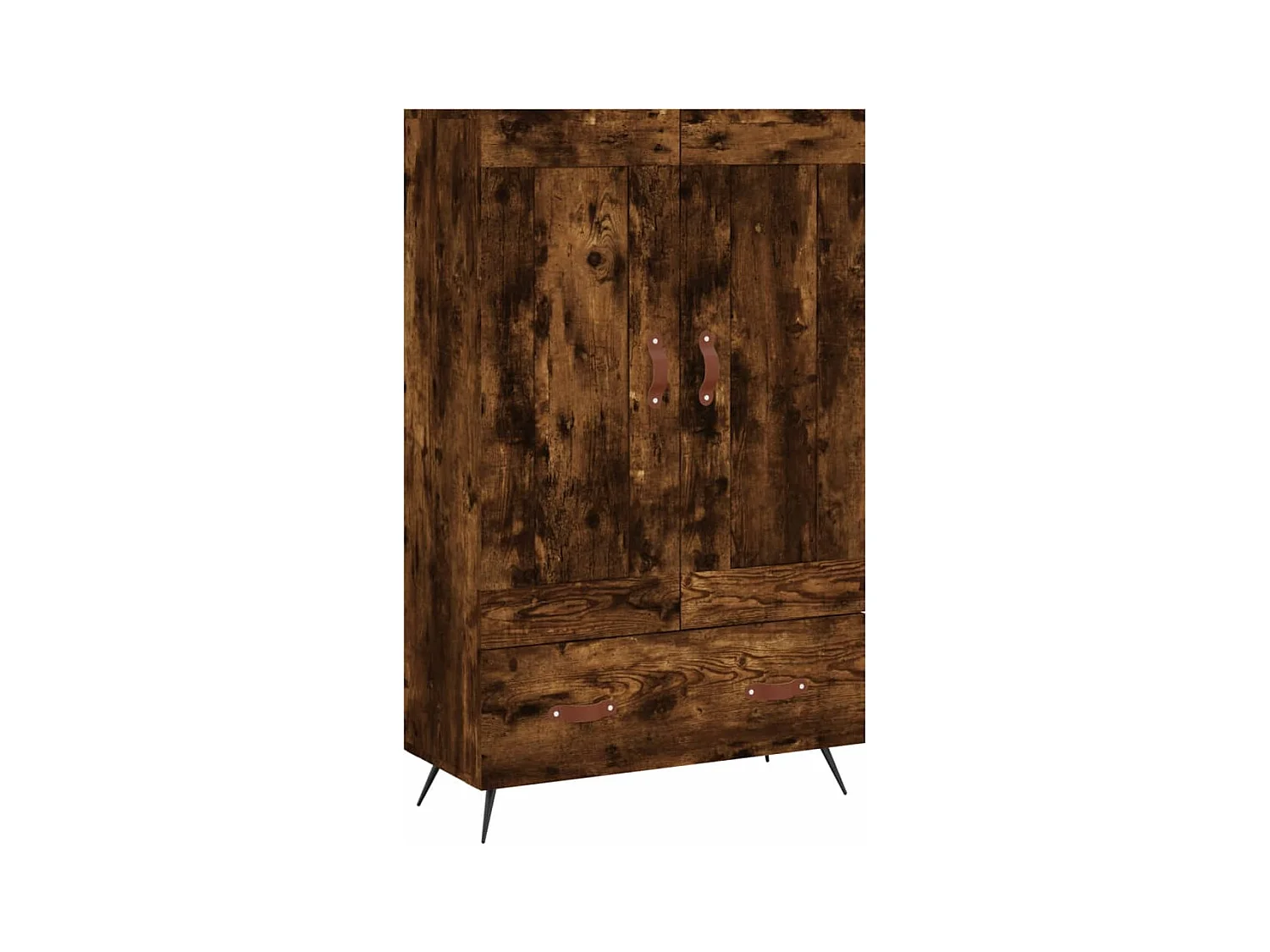 Buffet haut chêne fumé 69,5x31x115 bois d'ingénierie