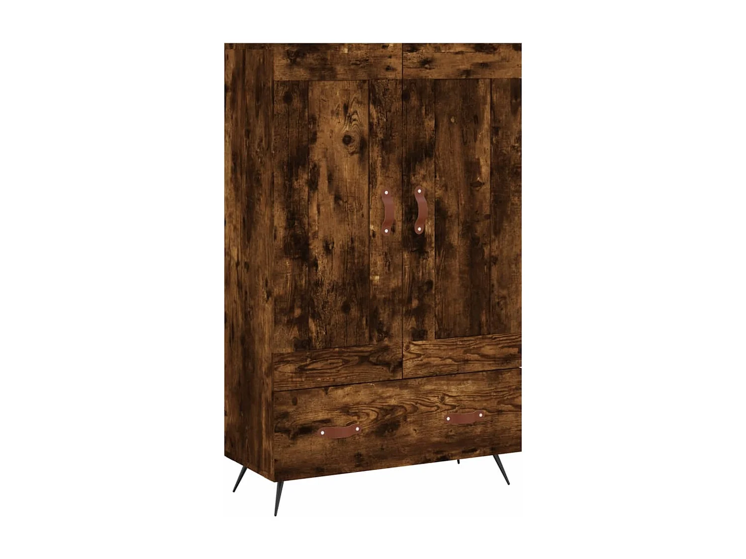 Buffet haut chêne fumé 69,5x31x115 bois d'ingénierie