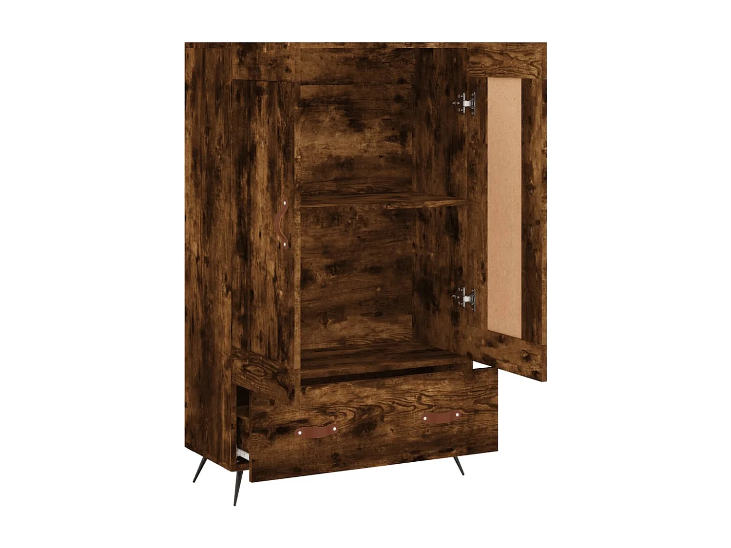 Buffet haut chêne fumé 69,5x31x115 bois d'ingénierie