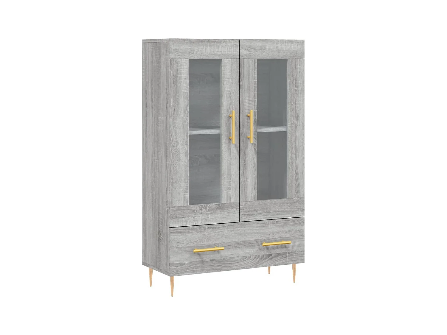 Buffet haut sonoma gris 69,5x31x115 bois d'ingénierie