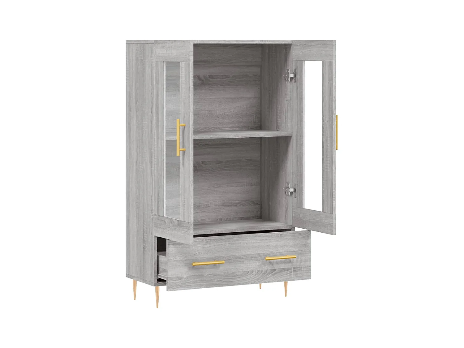 Buffet haut sonoma gris 69,5x31x115 bois d'ingénierie