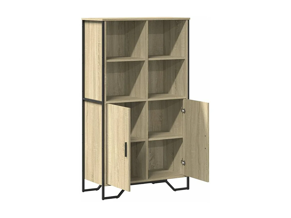Buffet haut chêne sonoma 79,5x35,5x137,5 bois d'ingénierie