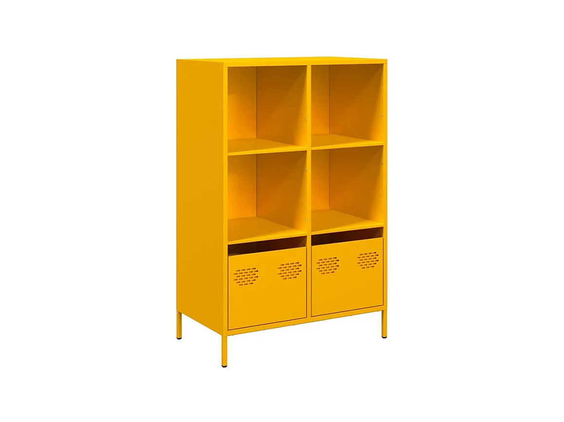 Buffet haut jaune moutarde 68x39x103,5 acier