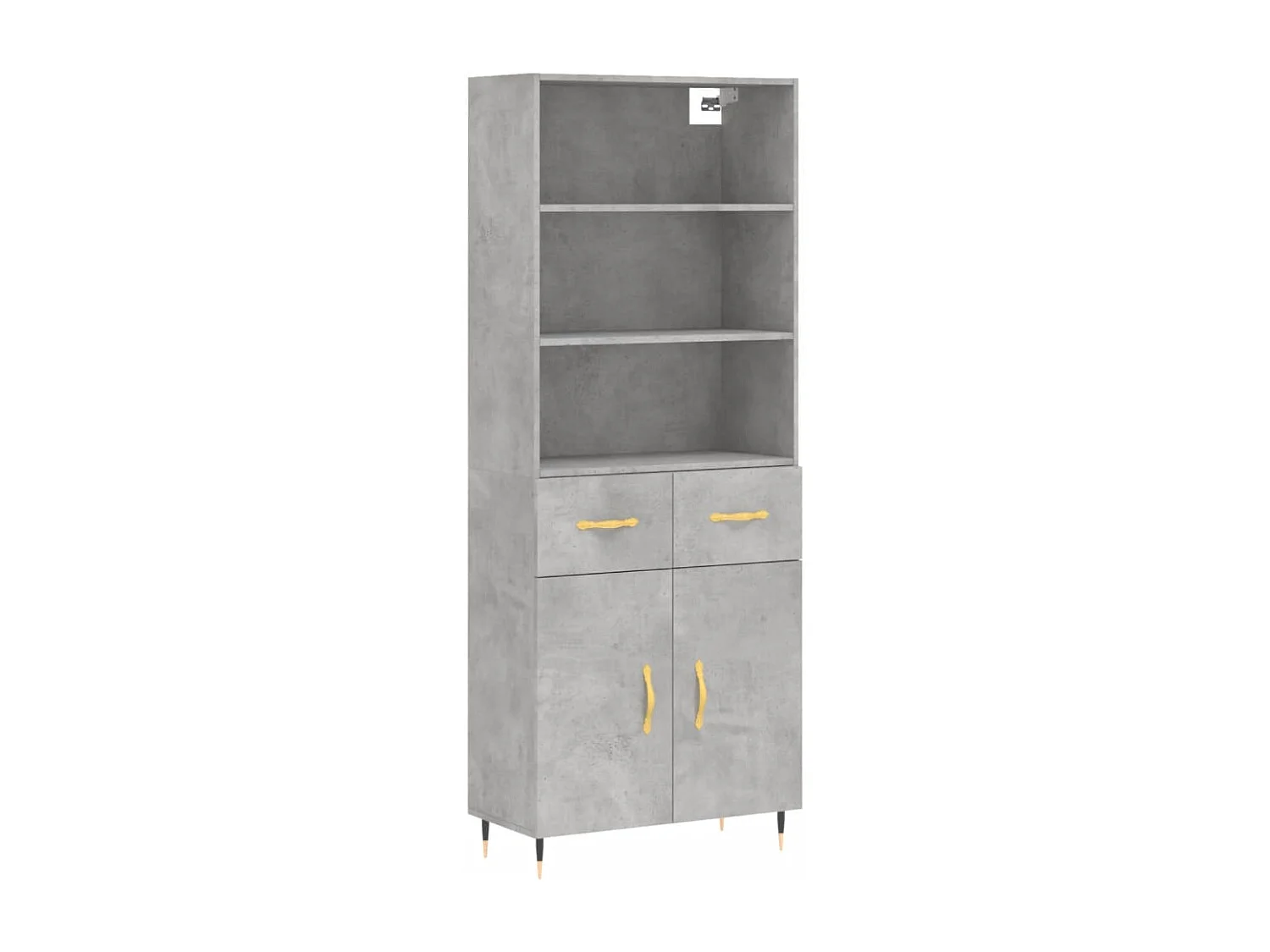 Buffet haut Gris béton 69,5x34x180 Bois d'ingénierie