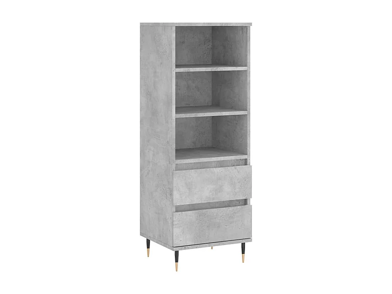 Buffet haut Gris béton 40x36x110 Bois d'ingénierie