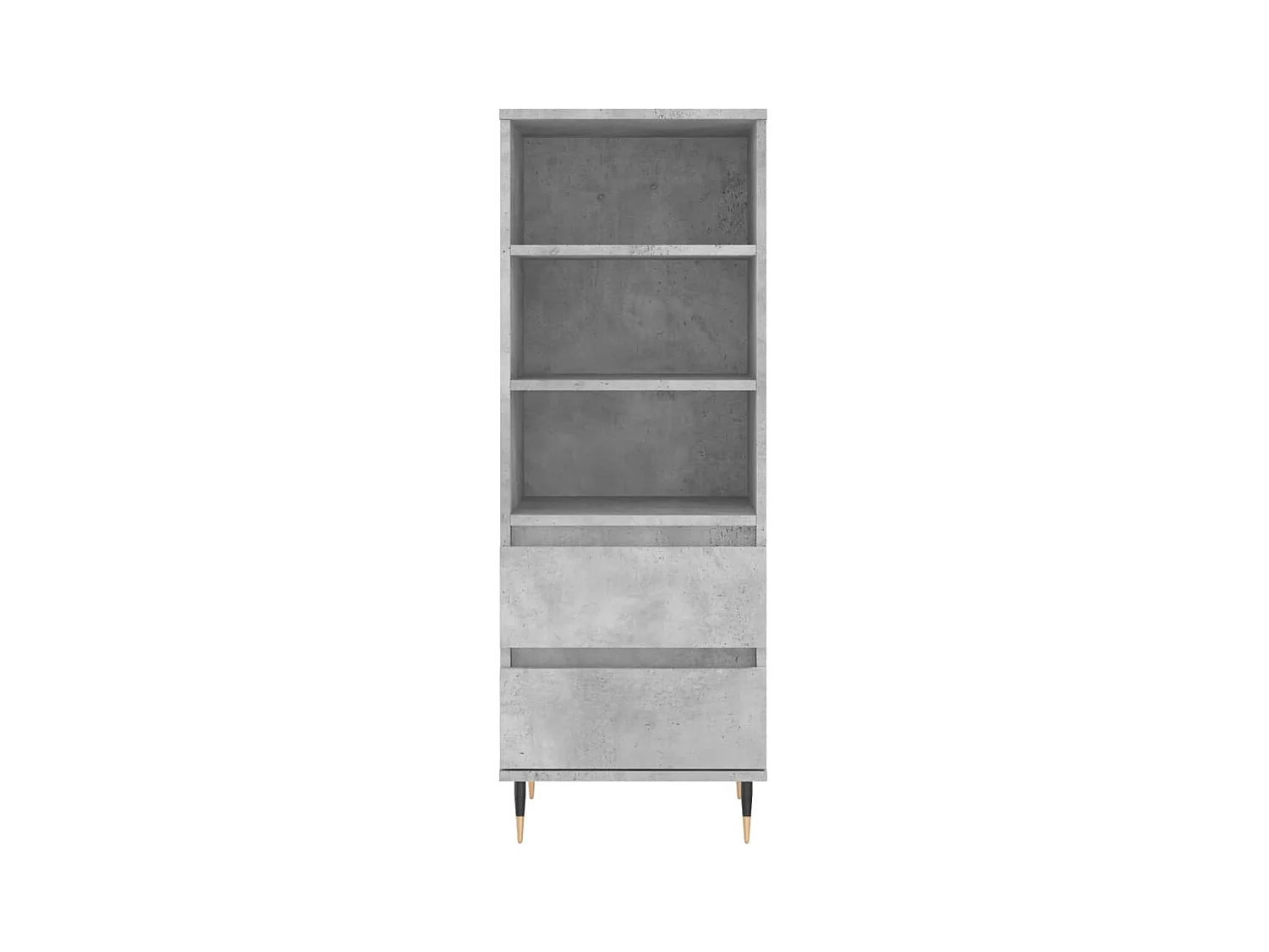 Buffet haut Gris béton 40x36x110 Bois d'ingénierie