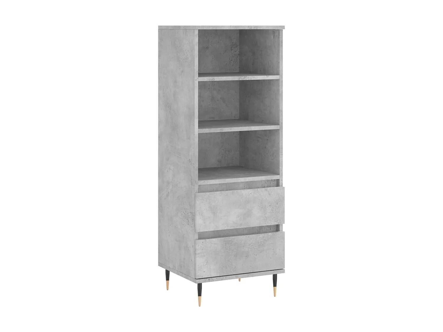 Buffet haut Gris béton 40x36x110 Bois d'ingénierie