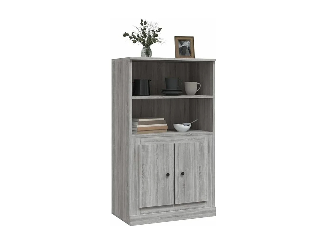 Buffet haut sonoma gris 60x35,5x103,5 bois d'ingénierie